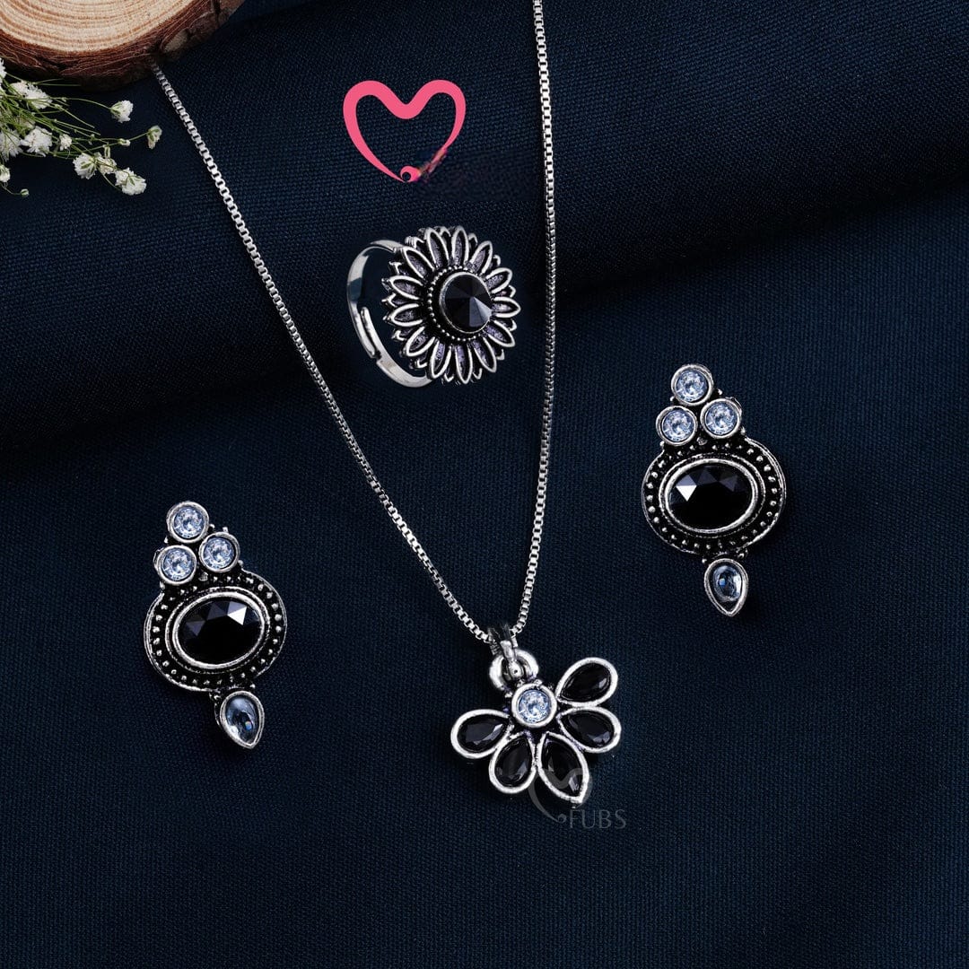 Exclusive Jewelry Box of 3 Matching Sets - Earrings, Necklace and Rings
